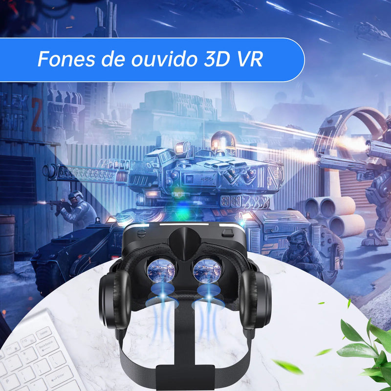 Óculos de realidade virtual VR, óculos 3D, capacete Viar, lentes óculos inteligentes para smartphones